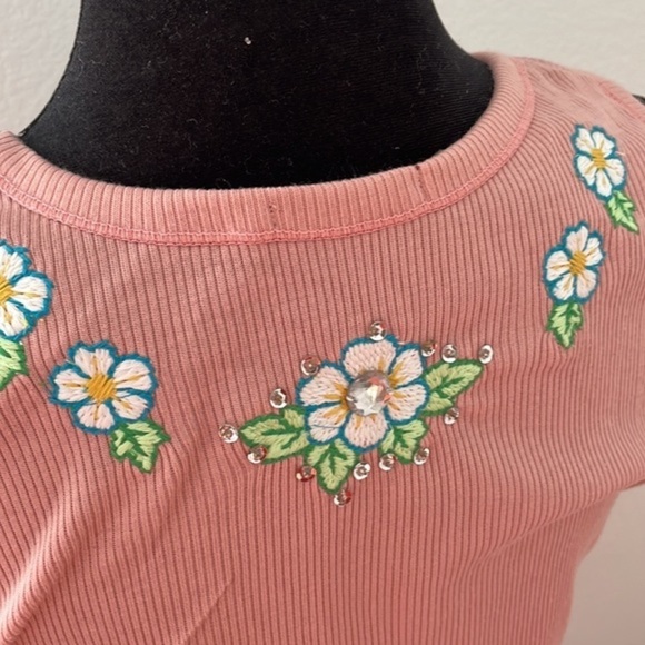 Y2K Vintage Sequins Ribbed Tank 0073 - Picture 8 of 11